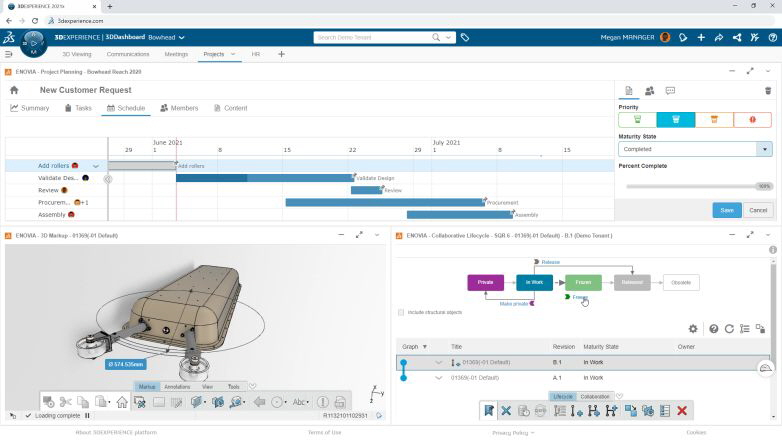 Dassault - Ausschnitt aus 3DEXPERIENCE