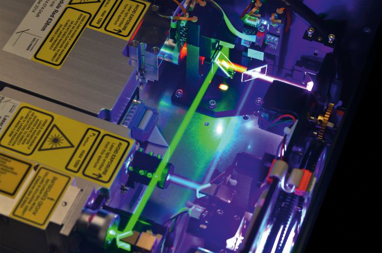 Faulhaber Strahlengang im Innern einer Laserprojektors