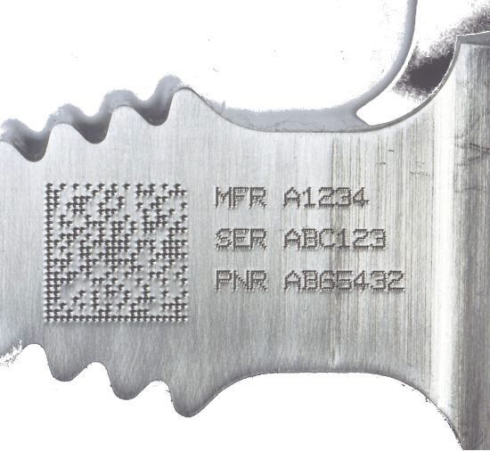 Hans Wittich GmbH - Nadelgeprägter Datamatix Code Hans Wittich GmbH - Nadelgeprägter Datamatix Code