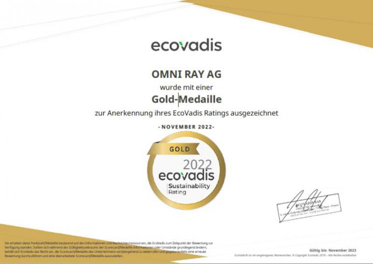 Omni_Ray_Goldmedaille_von_EcoVadis